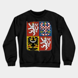 Vintage/Distressed-Style Czech Republic Crest Crewneck Sweatshirt